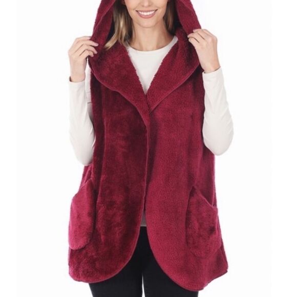 Faux Fur Hooded Vest - Picture 4 of 13